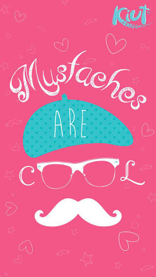 Pink background mustache glasses fun - poster free wallpaper for mobile