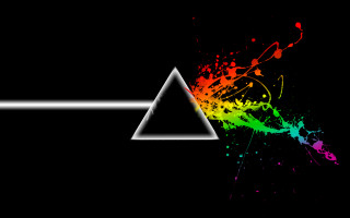 Dark side moon paint splatters - epic composition free wallpaper