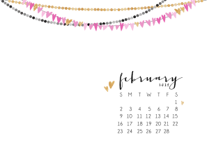 Calendar beads heart decoration image - a calendar free wallpaper for desktop