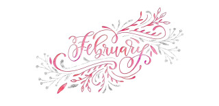 Floral design february cursive drawing - a drawing free wallpaper for desktop