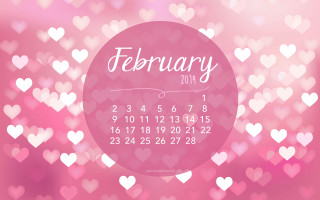 Calendar hearts pink background circle - a calendar free wallpaper