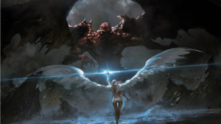 Woman wings demon sword giant - a giant demon free wallpaper