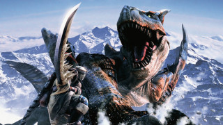 Giant dinosaur man mountain range - it in front free wallpaper