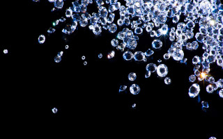 Bubbles floating black background light - diamond free wallpaper