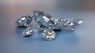 Diamonds blue surface reflection group - diamond free wallpaper