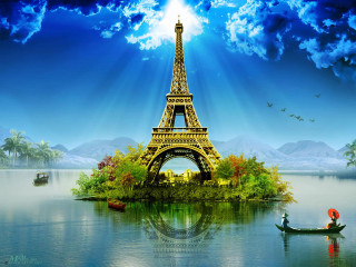 Eiffel tower paris boat water - paris school free wallpaper for desktop