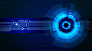 Blue abstract circular design cybernetics - a circular design free wallpaper