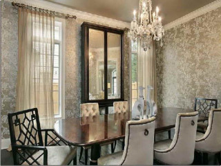 Dining room table chairs chandelier 6 - dining free wallpaper