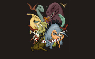 Cartoon dinosaurs fantasy land banner - a banner free wallpaper