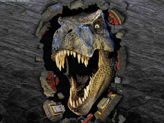 Dinosaur mouth open teeth hole - a hammer and a hammer free wallpaper
