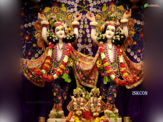 Deities statues purple background room - divinity free wallpaper for desktop