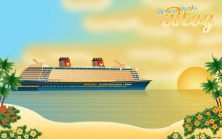 Cruise ship ocean beach palm - a cruise ship free wallpaper