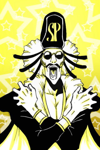 Cartoon character hat cape star - baroque free wallpaper for mobile