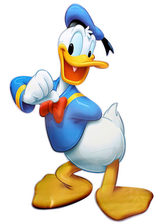 Cartoon duck bowtie blue shirt - a cartoon duck free wallpaper