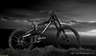 Bike parked field dark sky - a bike free wallpaper