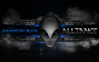 Alienware blue light smoke logo - mass effect free wallpaper for desktop