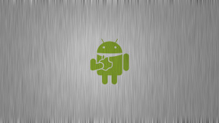 Green android heart metal background - a silver background free wallpaper