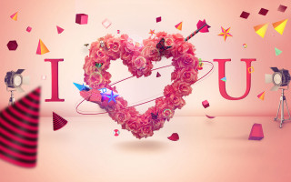 Heart shaped flowers camera pink - anthony devas free wallpaper