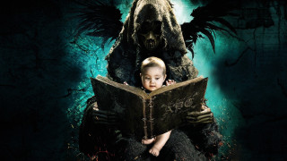 Child reading giant monster dark - a child free wallpaper