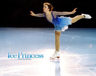 Ice princess blue dress skating - leg free wallpaper for desktop