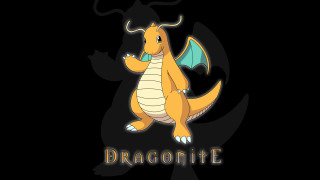 Cartoon dragon horned head tail - the middle of the image free wallpaper