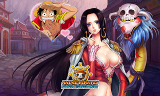 Cartoon character pirate girl red - eiichiro oda free wallpaper