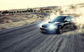 Car driving dust tires spinning - dust free wallpaper