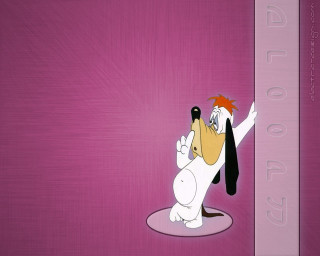 Cartoon character leaning wall cellphone - his hand and a dog free wallpaper