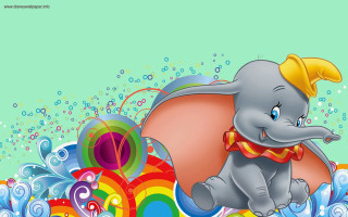 Cartoon elephant crown rainbow bubbles - a rainbow background free wallpaper for desktop