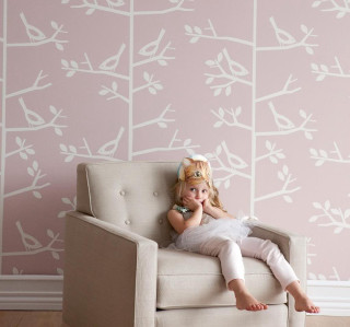 Little girl chair tree decal - a little girl free wallpaper