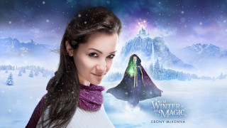 Woman scarf wizard mountain background - a scarf free wallpaper