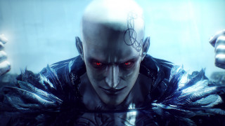 Man red eyes bald head - a bald head free wallpaper for desktop