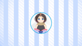 Girl scarf reading portrait blue - kyoani free wallpaper