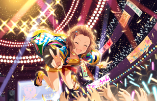 Woman costume dancing stage fireworks - stage free wallpaper