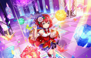 Girl red dress room objects - a bunch of objects free wallpaper