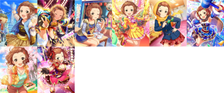 Anime girls black background group - neoexpressionism free wallpaper for desktop