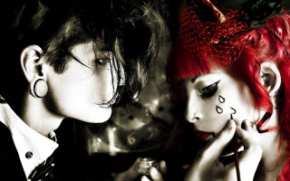 Couple people makeup face paint - their face free wallpaper