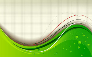 Green white background water droplets - vector curve free wallpaper