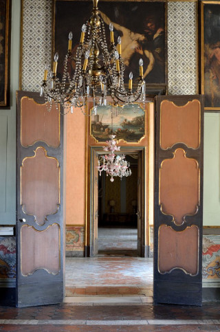 Chandelier wooden door room paintings - painting free wallpaper for mobile