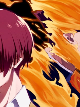 Man red hair tie woman - auto free wallpaper for mobile