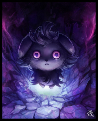 Furry glowing eyes purple background - darkness free wallpaper for mobile