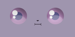 Purple cat eyes nose ring - a black nose free wallpaper