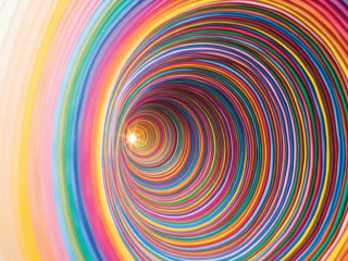 Colorful swirl lines white background - bridget riley free wallpaper