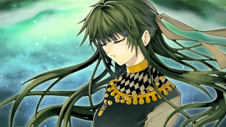 Anime character long hair checkered - preraphaelitism free wallpaper