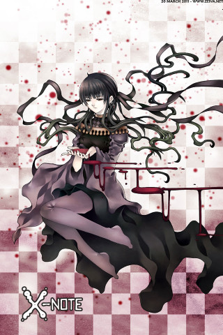 Woman long hair table knife - a table free wallpaper for mobile