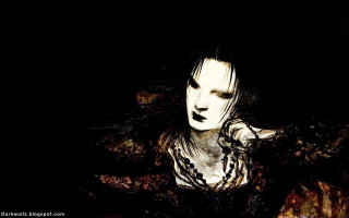 Woman black hair necklace dark - ben templesmith free wallpaper