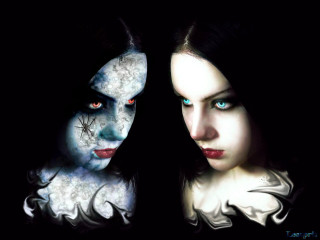 Gothic makeup blue eyes white - white skin free wallpaper for desktop