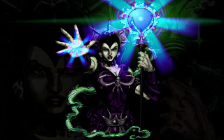 Woman holding wand lightup ball - arcane free wallpaper