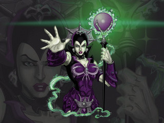 Cartoon character wand ball green - a green light free wallpaper