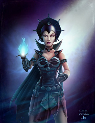 Woman costume light blue shining - free fantasy wallpaper for mobile